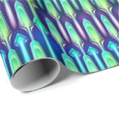 Cool Retro Abstract Mushroom Crystal Pattern Cadeaupapier (Rol Hoek)