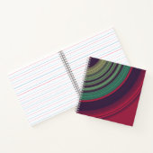 Cool Retro Abstract Record Grooves Pattern Notitieboek (Binnen)