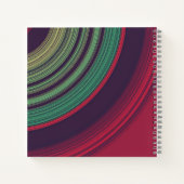 Cool Retro Abstract Record Grooves Pattern Notitieboek (Achterkant)