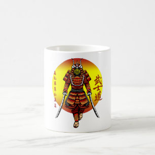 Cool Retro Armored Samurai met 2 Katanas Koffiemok
