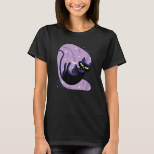 Cool Retro Atomcat Zwemt in de Ruimte met Marti T-shirt