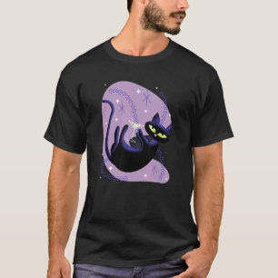 Cool Retro Atomcat Zwemt in de Ruimte met Marti T-shirt