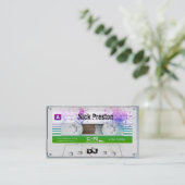 Cool Retro Audio Cassette | DJ Professional Visitekaartje (Staand voorkant)