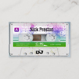 Cool Retro Audio Cassette | DJ Professional Visitekaartje
