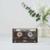Cool Retro Audio Cassette | DJ Professional Visitekaartje (Staand voorkant)