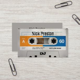 Cool Retro Audio Cassette   DJ Professional Visitekaartje