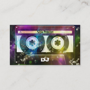 Cool Retro Audio Cassette   DJ Professional Visitekaartje