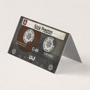 Cool Retro Audio Cassette   DJ Professional Visitekaartjes