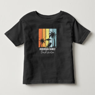 Cool Retro Beach Vakantie Gepersonaliseerd Kinder Shirts