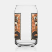 Cool retro  bierliefhebbers blikvorm glas (Links)