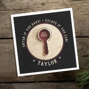 Cool Retro  Black Spy Escape Room Adventure Servet