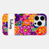 Cool Retro Bloemstuk Persoonlijk Case-Mate iPhone Case (Achterkant (horizontaal))
