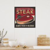 cool rétro Boucher vintage Poster (Cuisine)