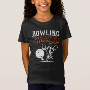 Cool Retro Bowling Kampioen Sport Meisjes T-shirt