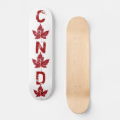 Cool Retro Canada Skateboard Feuille d'érable Vint (Recto)