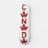 Cool Retro Canada Skateboard Feuille d'érable Vint (Recto)