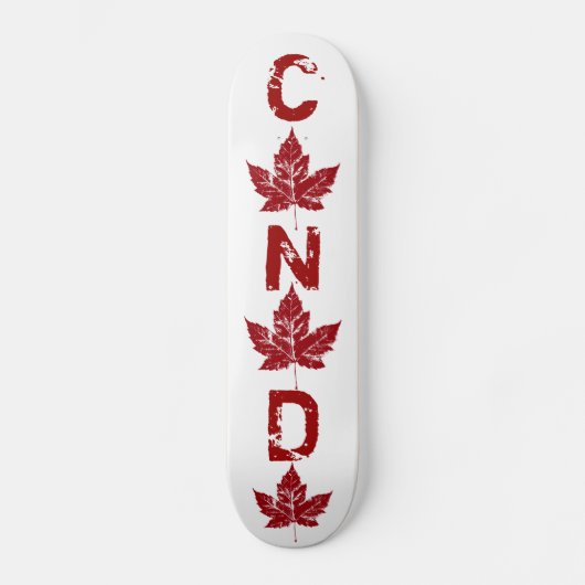 Cool Retro Canada Skateboard Feuille d'érable Vint (Recto)