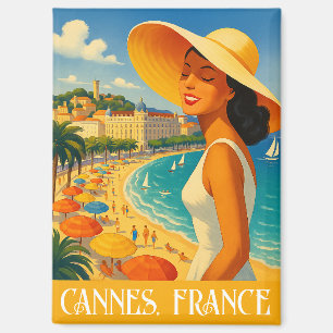 Cool Retro Cannes Franse Rivièra Magneet