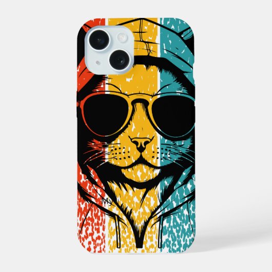Cool Retro Cat with Sunglasses (Verso)