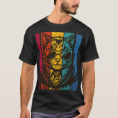 Cool Retro Cat with Sunglasses T-shirt (Voorkant)