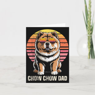 Cool Retro Chow Chow Vader Grappige Vintage Honden Kaart