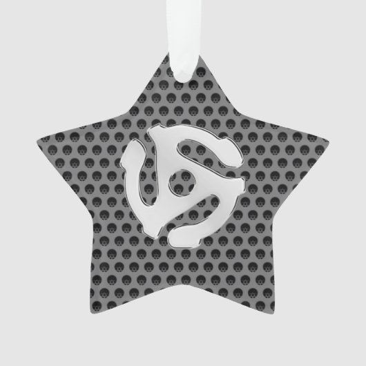 COOL Retro Chroom, zoals 45-spacer DJ Print Ornament (voorkant)