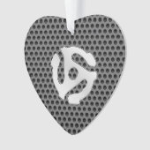 COOL Retro  Chroom, zoals 45-spacer DJ Print Ornament (voorkant)