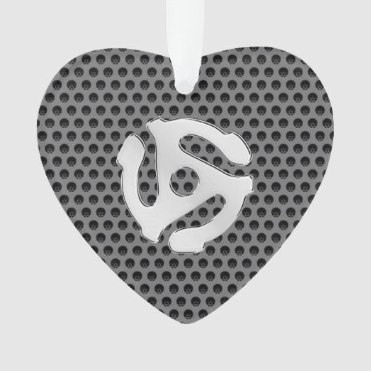 COOL Retro  Chroom, zoals 45-spacer DJ Print Ornament (voorkant)