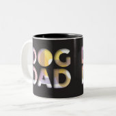 Cool Retro Cut-Out Letters Dog Dad Mok (Voorkant links)