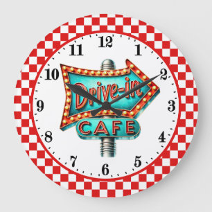 Cool Retro diner 50's Cafe Grote Klok