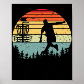 Cool Retro Disk Golf Sport  Poster (Voorkant)