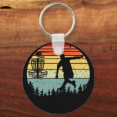 Cool Retro Disk Golf Sport  Sleutelhanger (Voorkant)