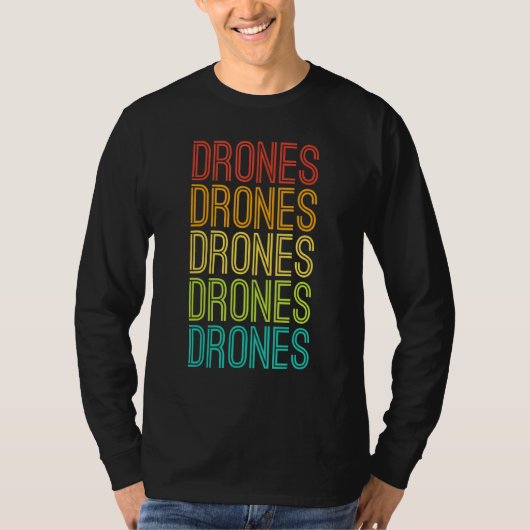 Cool Retro Drones T-shirt (Voorkant)