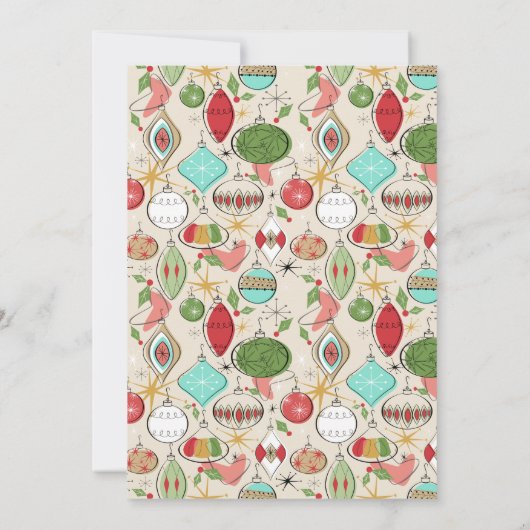 Cool Retro Fête de Noël Invitations (Dos)