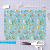 Cool Retro Flower Garden Pattern Valentijnsdag Tissuepapier (Craft)