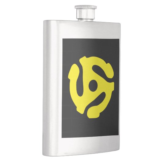 COOL Retro Geel 45 voorzetkamer DJ Heupfles (Rechts)