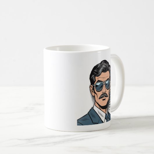 Cool Retro Gent Mug (Devant droit)