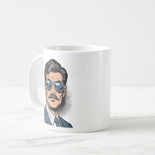Cool Retro Gent Mug (Devant gauche)