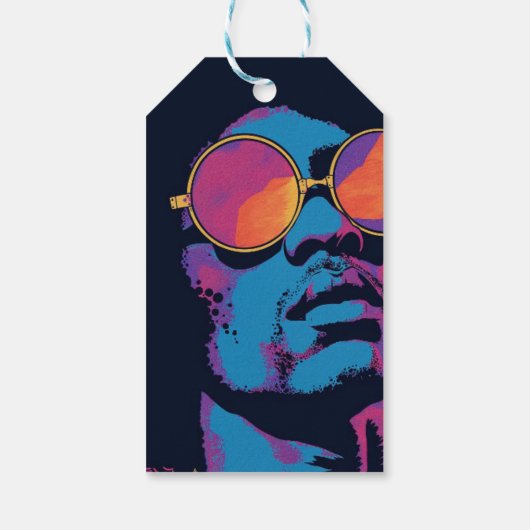 Cool/Retro Gift Label Cadeaulabel (Achterkant)