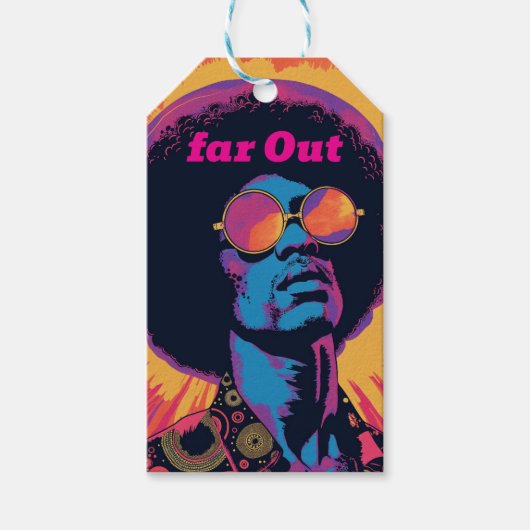 Cool/Retro Gift Label Cadeaulabel (Voorkant)