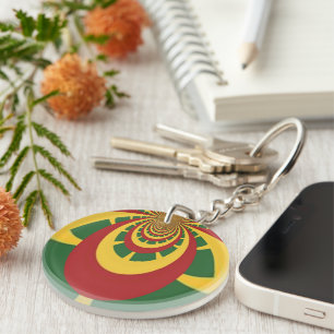 COOL RETRO Jamaica Rasta kleuren Sleutelhanger