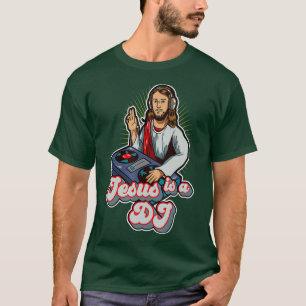 Cool Retro Jesus is een DJ Mixer Music T-shirt
