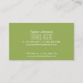 Cool, Retro Kleurrijke Argyle, Sinaasappel Groen G Visitekaartje (Achterkant)