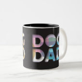Cool Retro Lettres Découpe Chien Papa Mug (Devant droit)