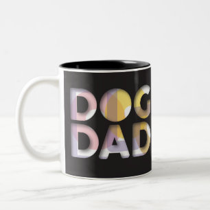 Cool Retro Lettres Découpe Chien Papa Mug