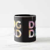 Cool Retro Lettres Découpe Chien Papa Mug (Centre)