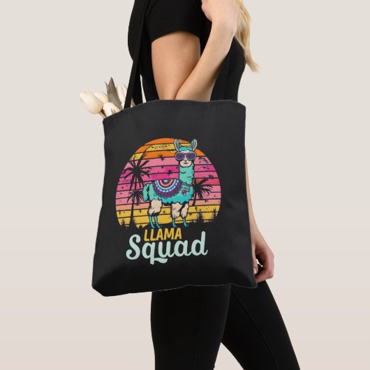 Cool  Retro Llama Squad Draagtas (Dichtbij)