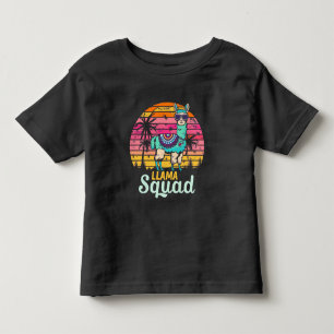 Cool Retro Llama Squad Kinder Shirts