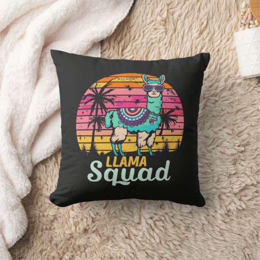 Cool  Retro Llama Squad Kussen (Deken)