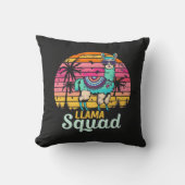 Cool  Retro Llama Squad Kussen (Voorkant)